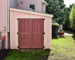 custom shed provides a nice place for storage close to the house