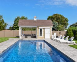 A Custom Swan Pool House in Hull, MA