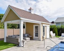 A Custom Swan Pool House in Hull, MA