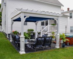 Custom Vinyl Pergola with EZ Shade