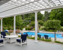 Inside Custom Vinyl Pergola