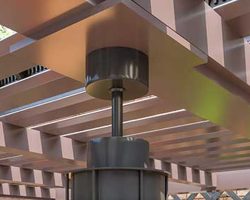Fiberglass pergola fan block option