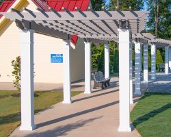 Fiberglass pergolas for residential or commercial spaces