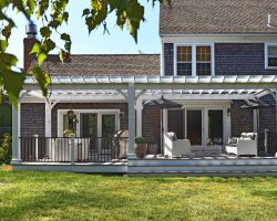Swan Custom Pergola installed in Hingham, MA