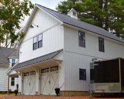 24x28 custom shed with office/exercise studio