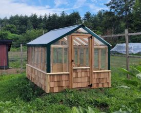 Greenhouse with Cedar Shake Siding