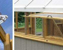12x16 Custom Haven Greenhouse Window Vents