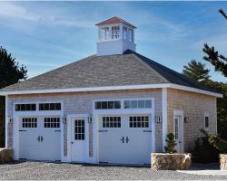 Two car Trestle Garage with Zephr Cupola.