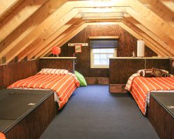 The upstairs of the two car Trestle Garage.