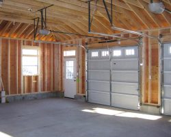 Inside the two car Trestle Garage.