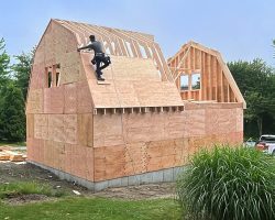 Outdoor Personia Jamestown, RI Gambrel Garage Construction