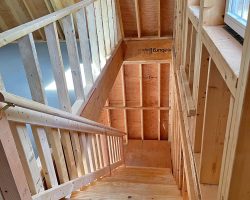 Outdoor Personia Jamestown, RI Gambrel Garage Stairs