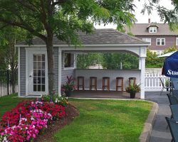 Swan 10x18 Pool House for the outdoor dining area