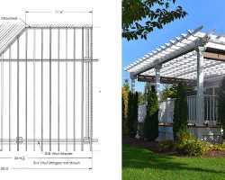 plans for a custom 20 x 30 pergola in MA