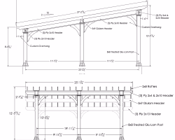 Custom 21x24 Wood Pergola Design Plans