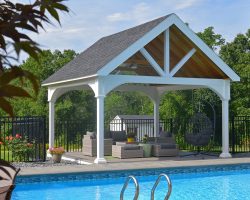 beautiful pool pavilions