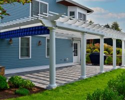 Alt view of Custom Swan Vinyl Pergola