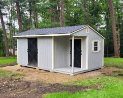 Custom 12x20 Shed Row Horse Barn Exterior