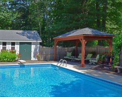 10x18 Swan Pavilion Poolside