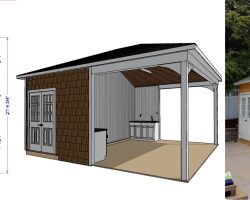 18x24 Swan Pool House plans and construction
