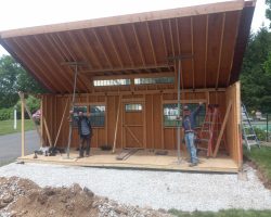 Outdoor Personia 16x24 shed in wrentham - seperated