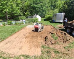 Outdoor Personia 16x24 shed in wrentham - site prep