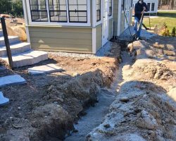Outdoor Personia Wrentham Shed/Greenhouse electrical trench