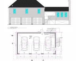 Outdoor Personia-3-Car Garage Plans