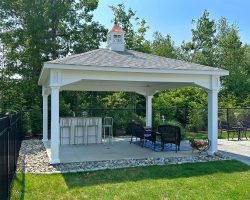 Outdoor Personia Vinyl Pavilion with Island