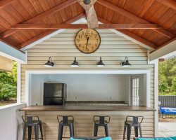 Kitchenette inside the Lincoln, RI Poolhouse