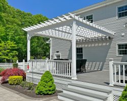 Custom 14x16 Vinyl Pergola in Medway, MA