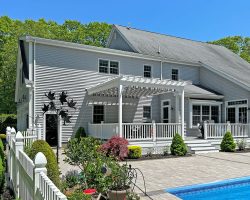 Custom 14x16 Vinyl Pergola in Medway, MA