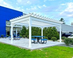 Custom 10'x18' Vinyl Pergola in Franklin, MA