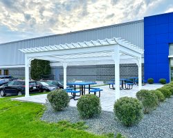 Custom 10'x18' Vinyl Pergola for Tegra Medical