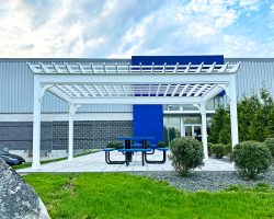 Custom 10'x18' Vinyl Pergola Commercial Project