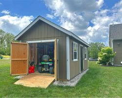 Outdoor Personia Uxbridge Shed with space for ride on mower