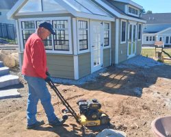 Outdoor Personia Wrentham Shed/Greenhouse site prep