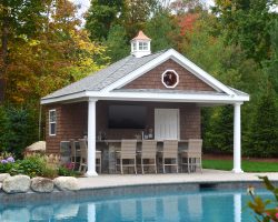 16x18 Swan Custom Pool house in Westwood, MA