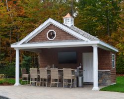 16x18 Swan Custom Pool house in Westwood, MA