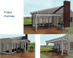 Custom Pergola 3D Mockup