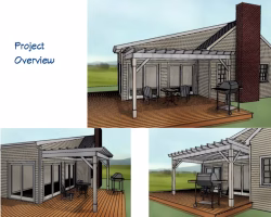Custom Pergola 3D Mockup