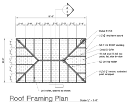Blueprint of Pavilion Roof