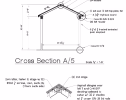 Blueprint Showing Cross Section