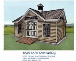 3D Concept drawing of custom shed