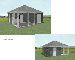 Custom Pool House 3D Rendering