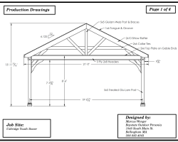 blueprint drawing of pavilion
