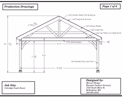 blueprint drawing of pavilion
