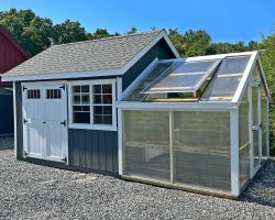 Outdoor Personia Shed Greenhouse Combo with Chicken Coop