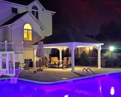 Custom 14x16 Pavilion at Night