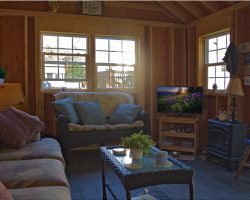 Rustic Style She-Shed Interior